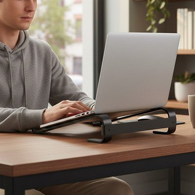 Support pour ordinateur portable aluminium