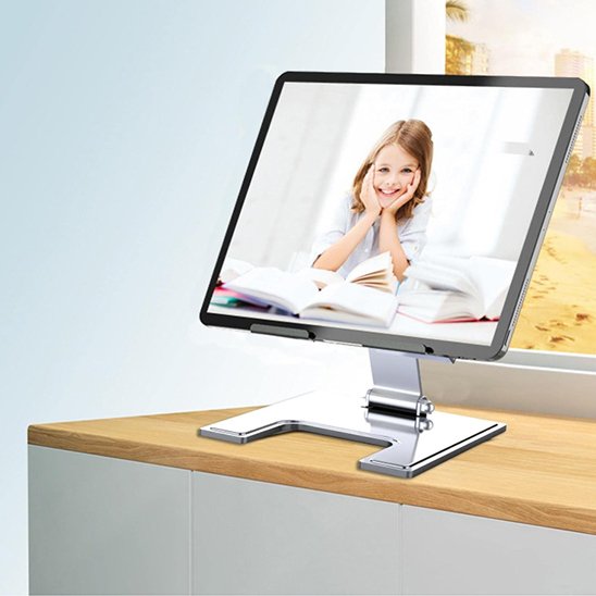 Support pour tablette argent