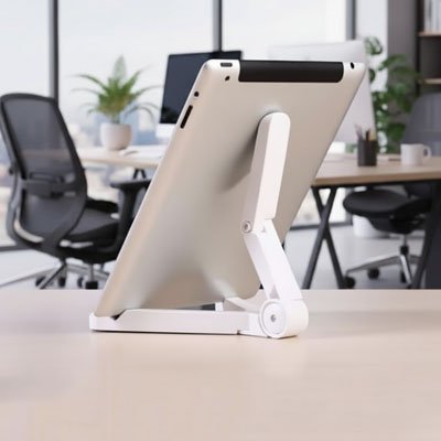 Support pour tablette blanc avec tablette