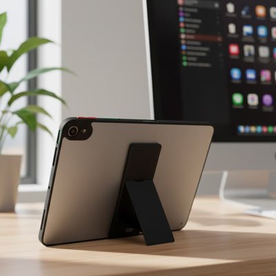 Support pour tablette noir avec tablette