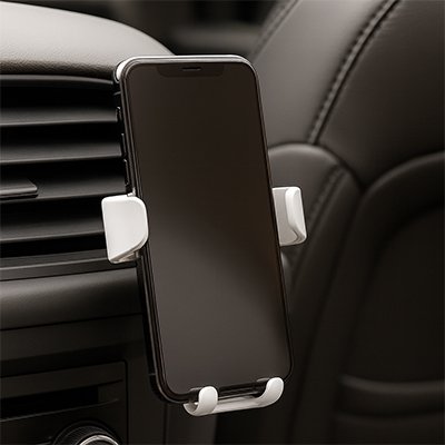 Support telephone voiture avec cellulaire fermer