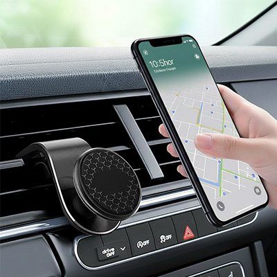Support telephone voiture avec main