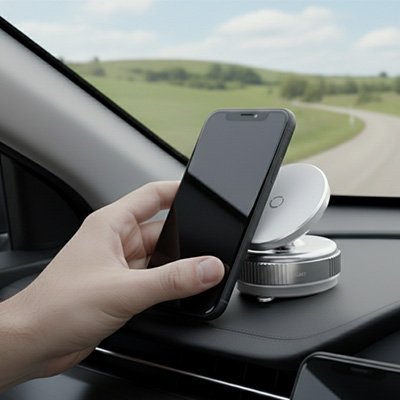 Support telephone voiture avec telephone
