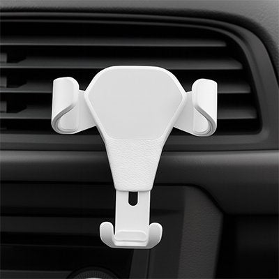 Support telephone voiture blanc seul