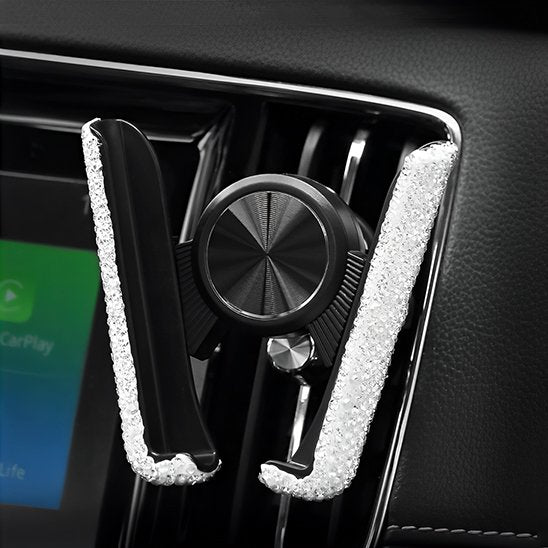 Support telephone voiture blanc