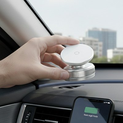 Support telephone voiture dans main