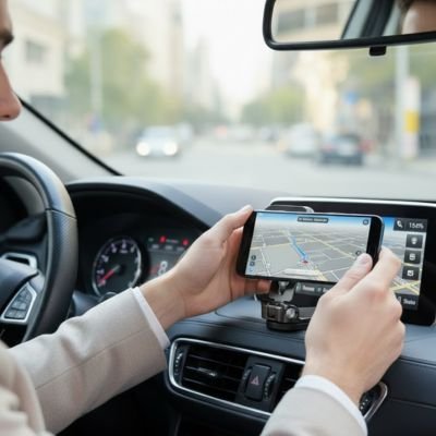 Support telephone voiture horizontale