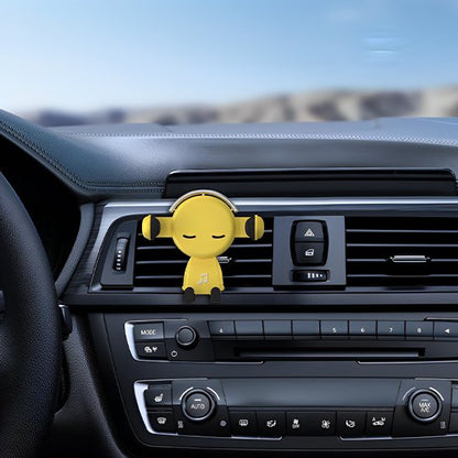 Support telephone voiture jaune