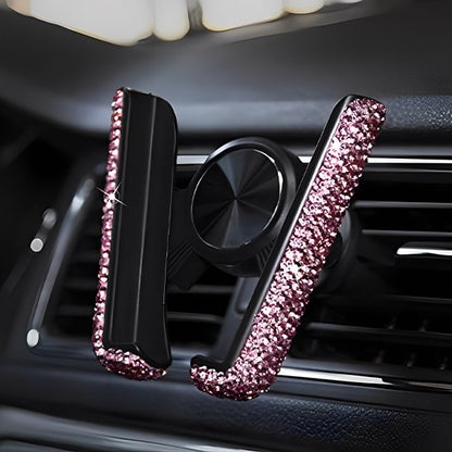 Support telephone voiture rose