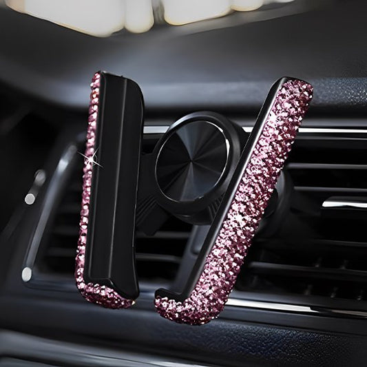 Support telephone voiture rose