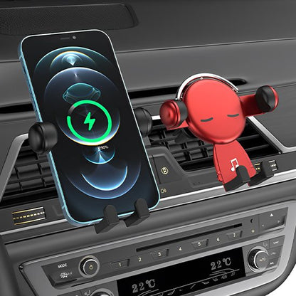 Support telephone voiture rouge noir