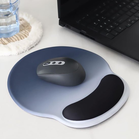 Tapis de souris bleu noir