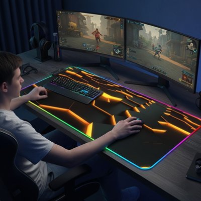 Tapis de souris gamer avec adolessant