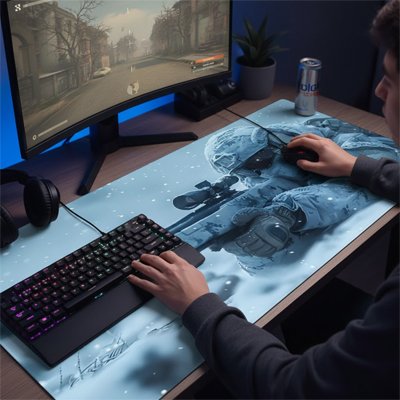 Tapis de souris gamer avec souris